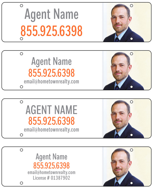 Agent Photo Sign Rider, 6h x 22w, PVC